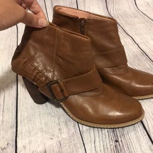 Miss Albright Leather Ruffled Booties